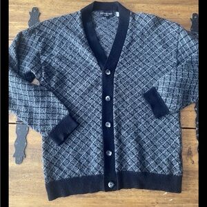 Vintage YSL Yves Saint Laurent Men's Sweater Cardigan Dad Grandpa Large L